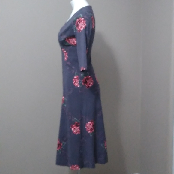 Tocca empire waist floral v-neck midi dress size 2 - Picture 6 of 11